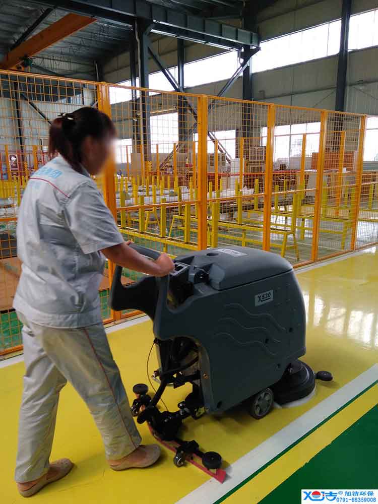 旭潔手推式多功能全自動洗地機，工業(yè)廠房物流洗地機